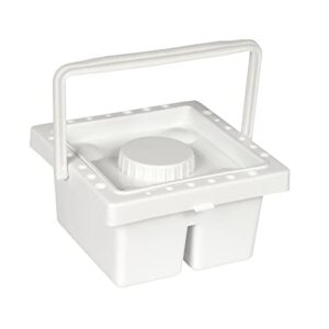 Creative Mark Brush Basin - All in One Unit for Storage, Shaping, Cleaning, and Soaking - 6.5 x 6.5 x 3.5" with Lid