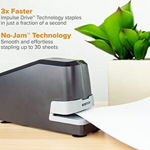 Bostitch Office Impulse Drive, 30 Sheet Electric Stapler, No Jam Technology, Easy Reload, Black