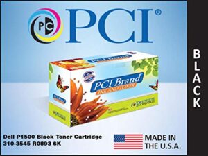 pci brand compatible toner cartridge replacement for dell p1500 black toner cartridge 310-3545 r0893 7y606 6k yield