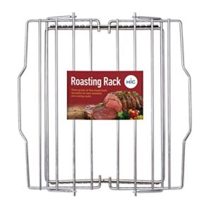 hic harold import co. adjustable baking broiling roasting racks, chrome plated steel wire