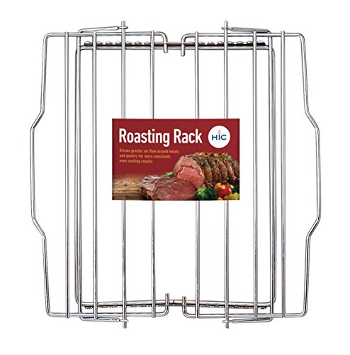 HIC Harold Import Co. Adjustable Baking Broiling Roasting Racks, Chrome Plated Steel Wire