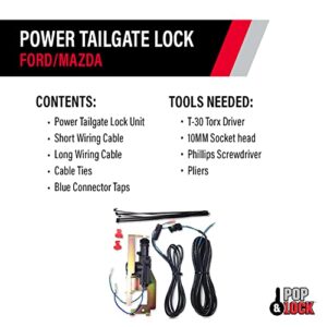 Pop & Lock - Power Tailgate Lock Fits Ford F150, Models 1997 to 2004 - for Tailgate Without OEM Manual Lock (PL8200)