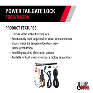 Pop & Lock - Power Tailgate Lock Fits Ford F150, Models 1997 to 2004 - for Tailgate Without OEM Manual Lock (PL8200)