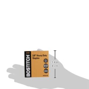 Bostitch Heavy Duty Premium Staples, 25-55 Sheets, 0.375 Inch Leg, 5,000 Per Box (SB353/8-5M)