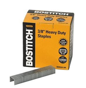 bostitch heavy duty premium staples, 25-55 sheets, 0.375 inch leg, 5,000 per box (sb353/8-5m)