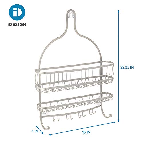 iDesign York Lyra Jumbo Hanging Shower Organizer - 16" x 4" x 22.5", Satin