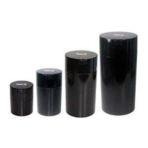 tightpac america, inc. vacuum sealed airtight containers.29-liter to 2.35-liter, black, 4 piece