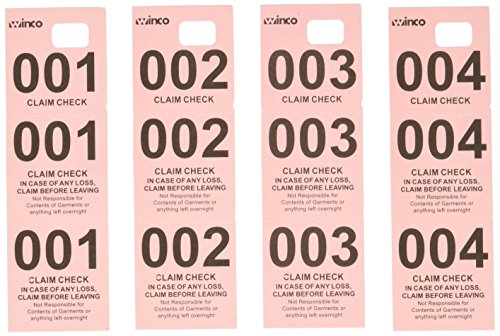 Winco Coat Checks, Pink, 500 Per Box