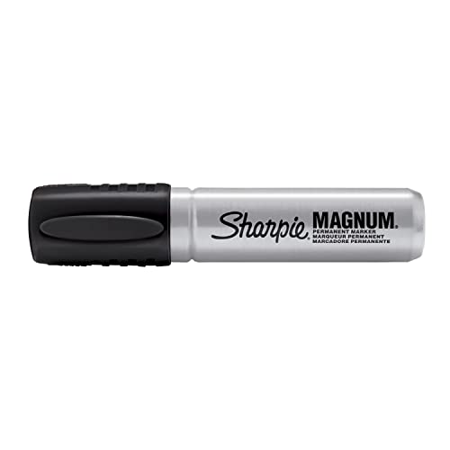 Sharpie Magnum Permanent Markers, Chisel Tip, Black, (Pack of 12)