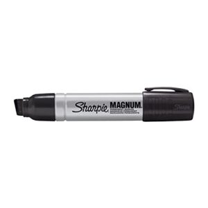 Sharpie Magnum Permanent Markers, Chisel Tip, Black, (Pack of 12)