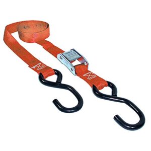 hampton prod keeper – 1” x 15’ heavy duty cam buckle tie-down with s hooks – 400 lbs. working load limit and 1,200 lbs. break strength