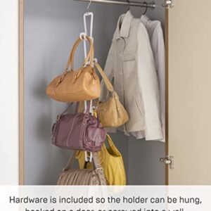 YAMAZAKI home 6510 Chain Link Bag Holder-Closet Storage Hanging Organizer Rack, One Size, White