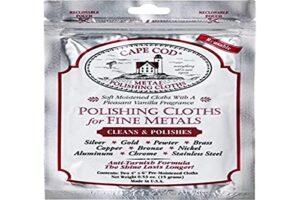 cape cod polish co metal polishing cloths foil pouch 0.53oz, stainless steel
