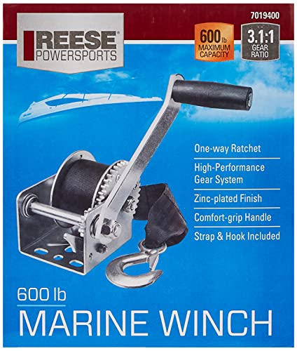 Reese Powersports 7019400 Marine Winch (600 Lb.)