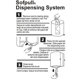 SofPull Regular Centerpull Premium Paper Towel by GP PRO (Georgia-Pacific), White, 28124, 324 Sheets Per Roll, 6 Rolls Per Case