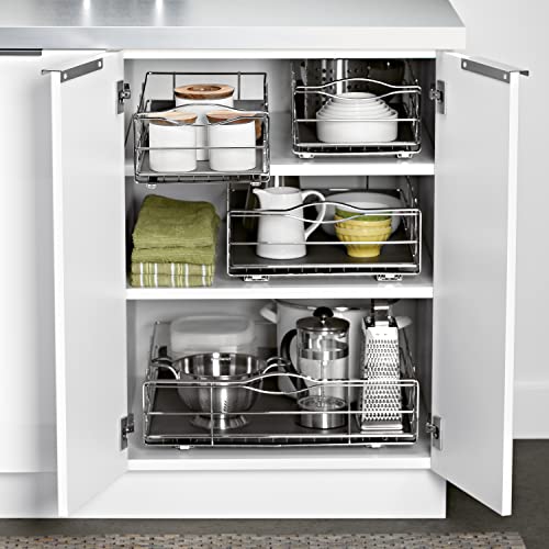 simplehuman 9 inch Pull-Out Cabinet Organizer, Heavy-Gauge Steel Frame