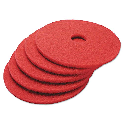 Boardwalk BWK4012RED 12 in. dia. Buffing Floor Pads - Red (5-Piece/Carton)
