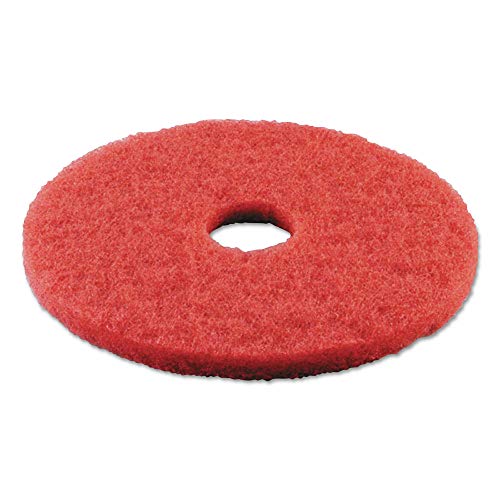 Boardwalk BWK4012RED 12 in. dia. Buffing Floor Pads - Red (5-Piece/Carton)