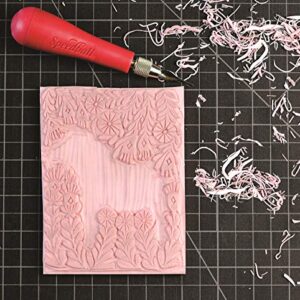 Speedball Linoleum Cutter Kit Assortment #1 - Linocut Carving Tools for Block Printing, Includes 5 Blades