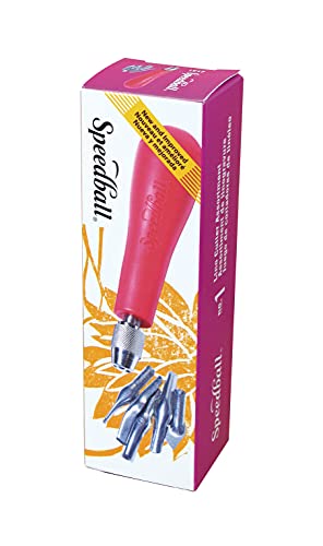 Speedball Linoleum Cutter Kit Assortment #1 - Linocut Carving Tools for Block Printing, Includes 5 Blades