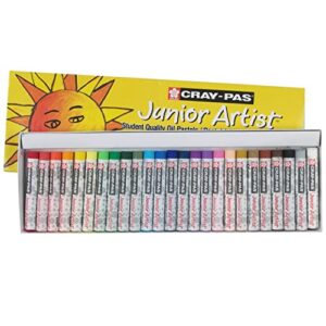 sakura cray-pas junior artist oil pastel set – soft oil pastels for kids & artists – 25 colors