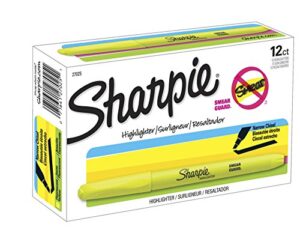 sharpie accent pocket-style highlighters, fluorescent yellow , chisel tip, dozen – 27025