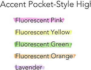 Sharpie Accent Pocket-Style Highlighters, Fluorescent Yellow , Chisel Tip, Dozen - 27025