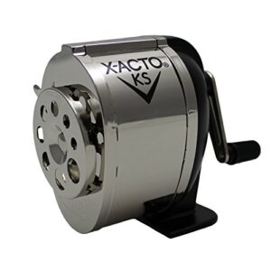 x-acto ranger 1031 wall mount manual pencil sharpener,silver/black, 1 count (pack of 1)