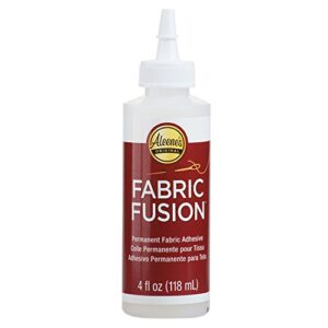 aleene’s 23473 fabric fusion permanent fabric adhesive ,clear,4oz