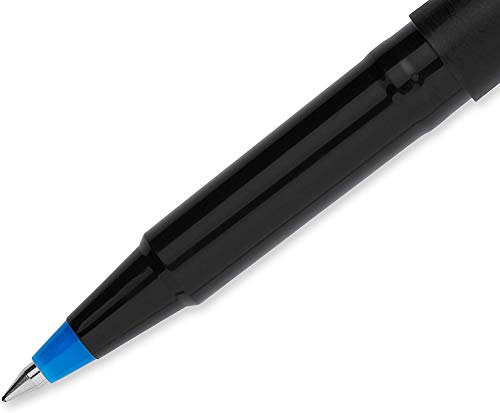 uni-ball Roller Rollerball Pens Fine Point Micro Tip, 0.5mm, Blue, 12 Pack