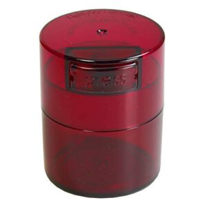 Minivac - 10g to 30 grams Airtight Multi-Use Vacuum Seal Portable Storage Container for Dry Goods, Food, and Herbs - Red Tint