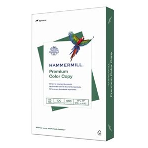 hammermill printer paper, premium color 28 lb copy paper, 11 x 17 – 1 ream (500 sheets) – 100 bright, made in the usa, 102541r