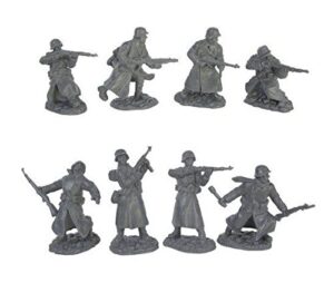 wwii longcoat german infantry plastic army men: 16 piece set of 54mm figures – 1:32 scale