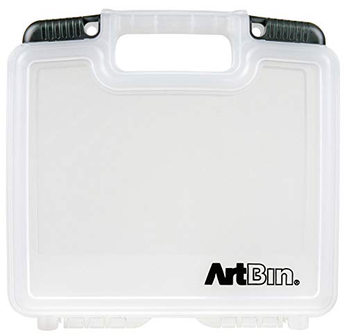 ArtBin 6972AB 10 inch Quick View Deep Base Carrying Case, Portable Art & Craft Organizer with Handle, [1] Plastic Storage Case, Translucent