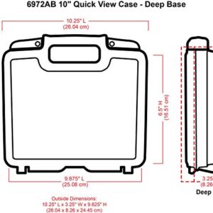 ArtBin 6972AB 10 inch Quick View Deep Base Carrying Case, Portable Art & Craft Organizer with Handle, [1] Plastic Storage Case, Translucent