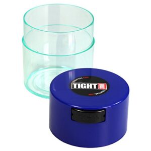 Tightvac - 1/2 oz to 3 Ounce Airtight Multi-Use Vacuum Seal Portable Storage Container for Dry Goods, Food, and Herbs - Blue Cap & Clear Body