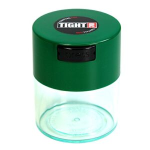 tightvac – 1/2 oz to 3 ounce airtight multi-use vacuum seal portable storage container for dry goods, food, and herbs – green cap & clear body
