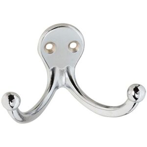 national hardware n274-225 mpb163 double clothes hooks in chrome, 2 pack