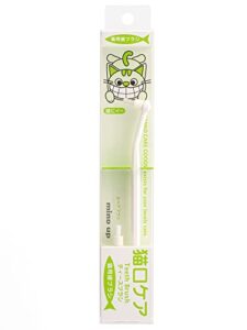 attachable head toothbrush for cats easy to use made in japan nyanko care by mind up with a spare brush