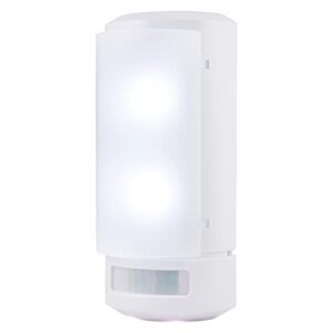 ge wireless led wall sconce, motion sensing, manual on/off, warm white light, battery operated, no wiring needed, easy to install, perfect for entry, stairs, hallway, closet, basement, 17455