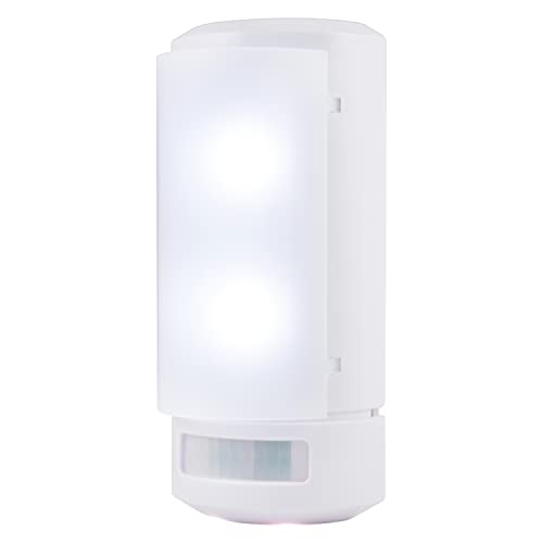 GE Wireless LED Wall Sconce, Motion Sensing, Manual On/Off, Warm White Light, Battery Operated, No Wiring Needed, Easy To Install, Perfect for Entry, Stairs, Hallway, Closet, Basement, 17455