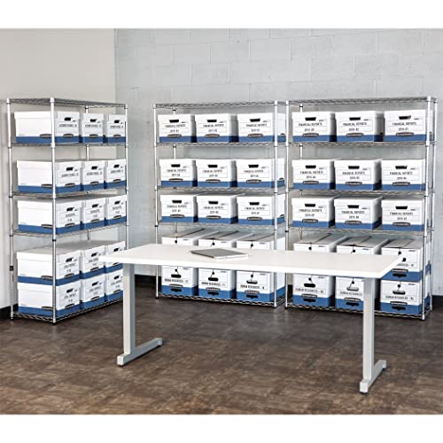 Bankers Box Fellowes 00702 Store/File Medium-Duty Storage Boxes with Lift-Off Lid, Legal, 12 Pack (00702)