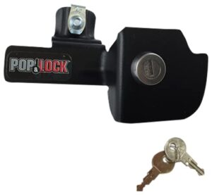 pop & lock – manual tailgate lock for chevy silverado and gmc sierra, fits 1999 to 2007 models (black, pl1100)