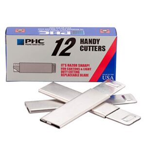 Pacific Handy Cutter Inc. HC100 Handy Box Cutter, Tap Open/Tap Close, 12 per Box, Assorted(Packaging may vary)
