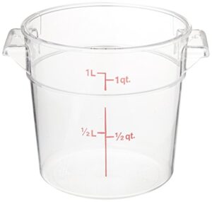 cambro rfscw1135 camwear clear round 1 qt storage container