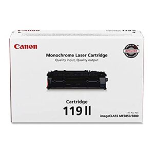 Canon Genuine Toner, Cartridge 119 II Black, High Capacity (3480B001), 1 Pack, for Canon imageCLASS MF5800 /5900/6100 Series, MF410 Series, LBP6300 / 6600 Series, LBP250 Series Laser Printers