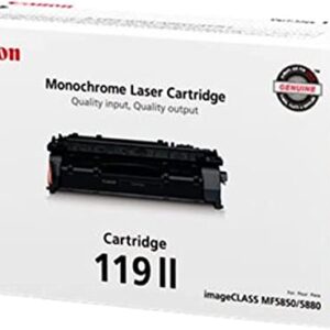 Canon Genuine Toner, Cartridge 119 II Black, High Capacity (3480B001), 1 Pack, for Canon imageCLASS MF5800 /5900/6100 Series, MF410 Series, LBP6300 / 6600 Series, LBP250 Series Laser Printers