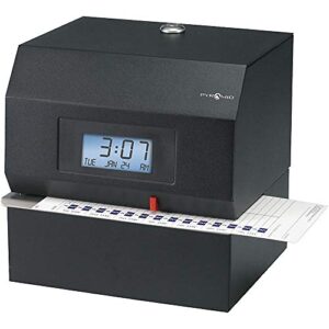 Pyramid™ 3700 Heavy-Duty Time Clock & Document Stamp, Black