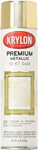 krylon k01000a07 premium metallic spray paint resembles actual plating, 18k gold, 8 oz