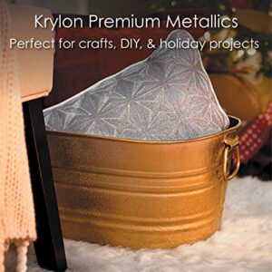 Krylon K01000A07 Premium Metallic Spray Paint Resembles Actual Plating, 18K Gold, 8 oz